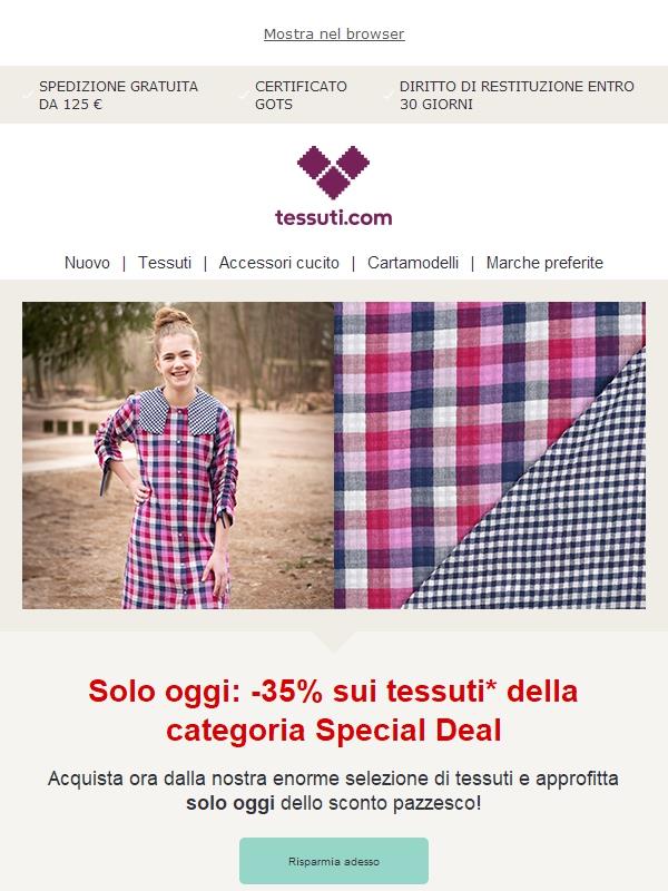 Solo per oggi: sconto del 35%