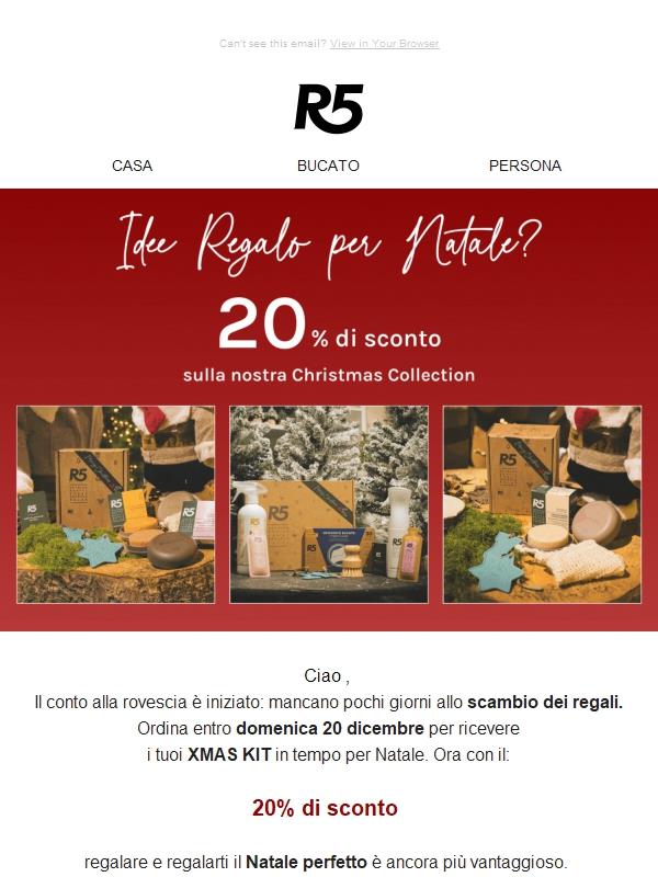 Idee per i Regali di Natale? Risparmia il 20%!