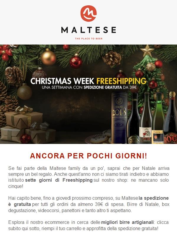 Christmas Week Freeshipping: il nostro regalo di Natale!