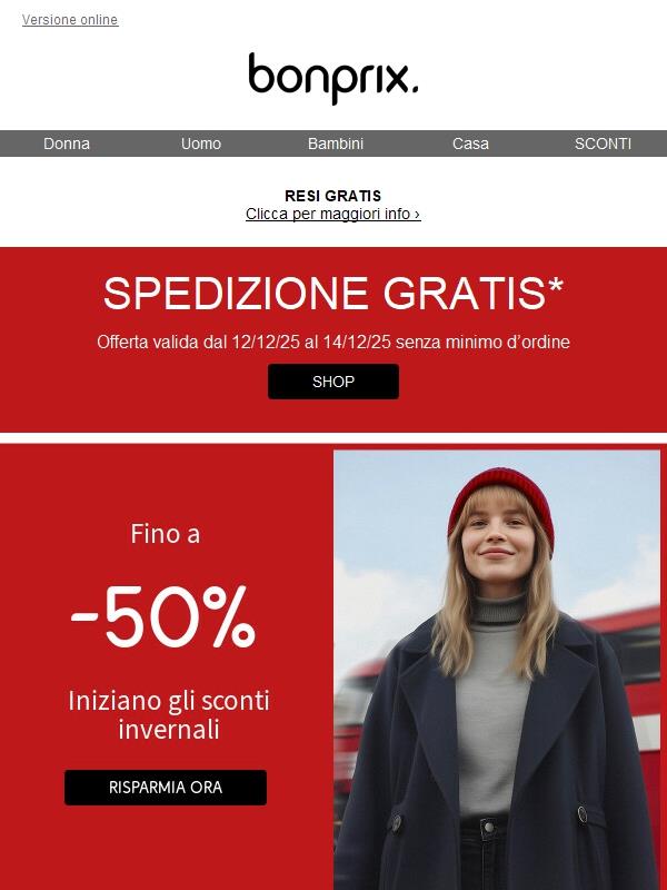 Spedizione GRATIS: scade oggi!