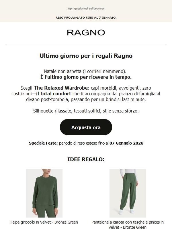 Ultimo giorno: total comfort per le feste 🎁