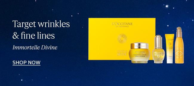 TARGET WRINKLES AND FINE LINES. IMMORTELLE DIVINE. SHOP NOW