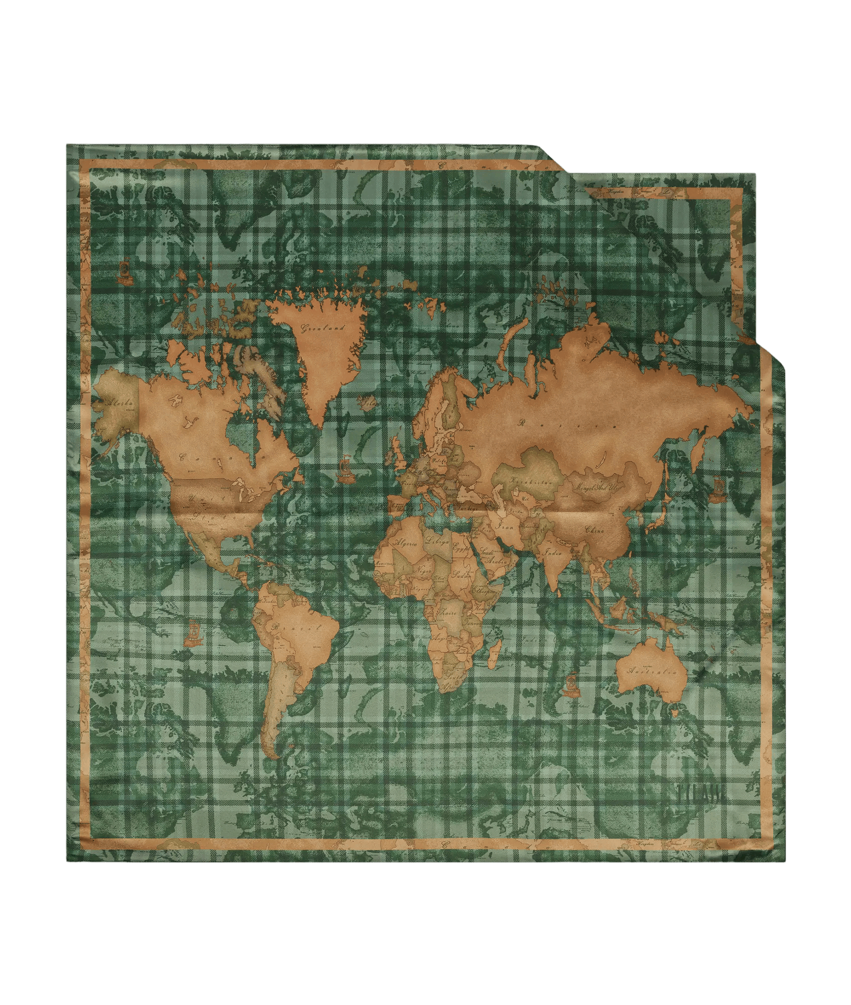 Alviero Martini 1A Classe Tartan Foulard F114 1790 609 Verde Muschio