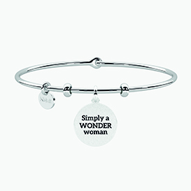 BY YOU COLLECTION  Bracciale HULA-HOOP  con ciondolo SIMPLY A WONDER WOMAN
