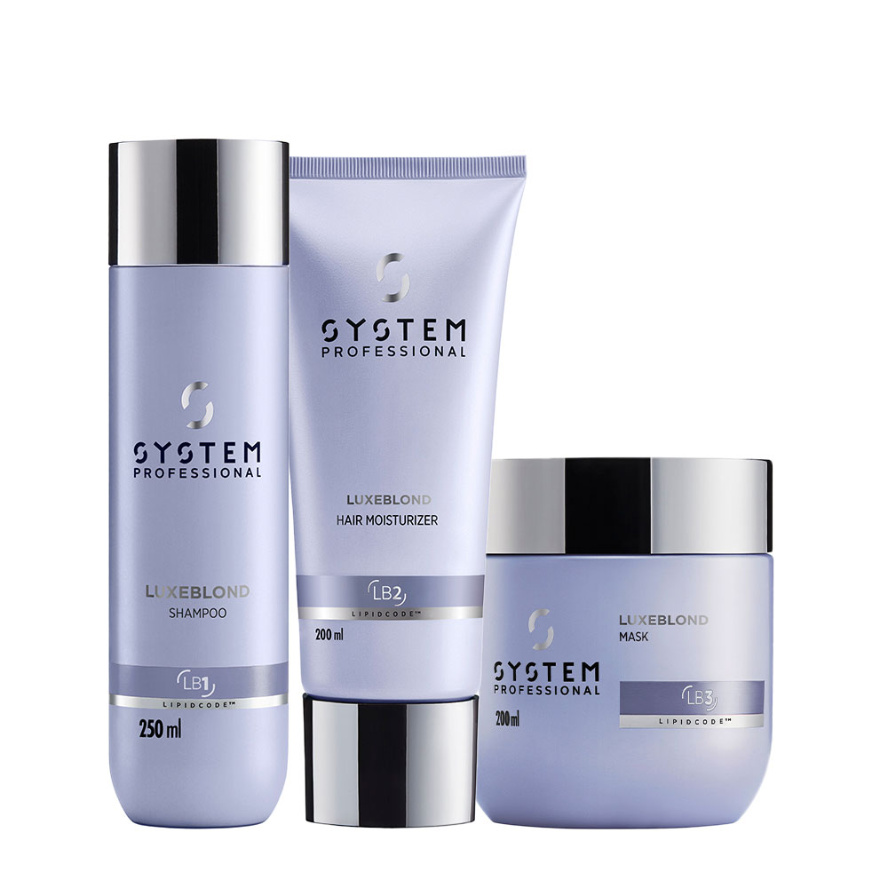 Image of System Professional LuxeBlond Shampoo 250ml Conditioner 200ml Mask 200ml