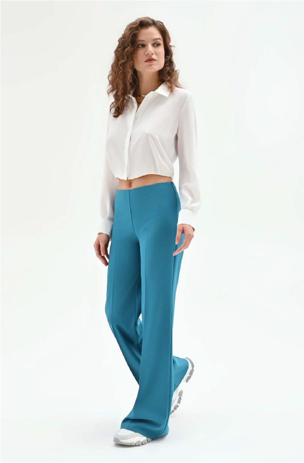 PANTALONE PALAZZO BLU OTTANIO