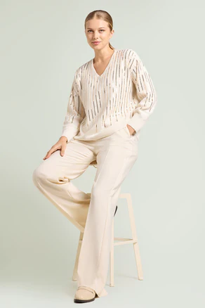 MAGLIA RICAMATA CON PAILLETTES DEGRADE'