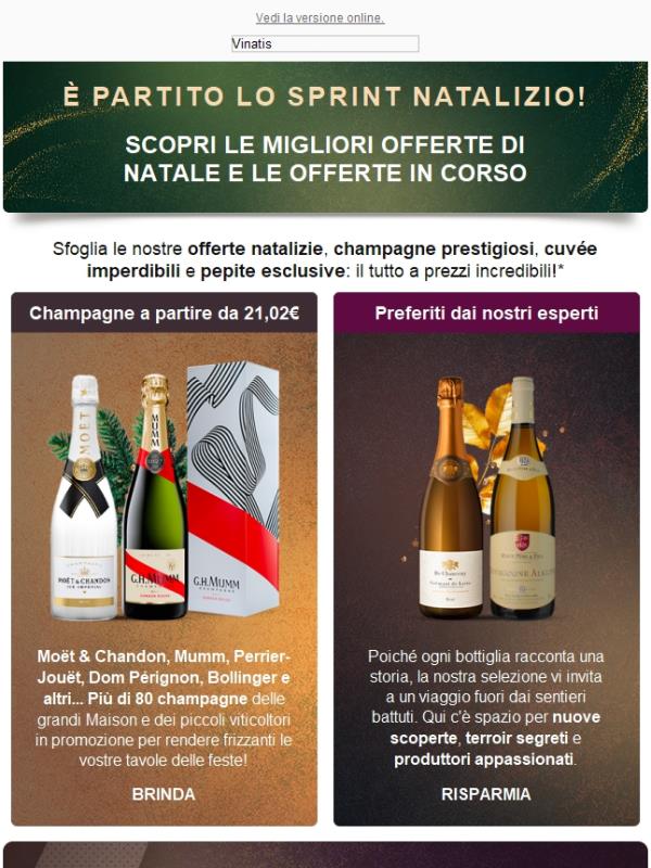 Natale PAZZESCO 🌟🍾 Fino al -42% di sconto per il pranzo di Natale, i regali e per riempire la cantina!