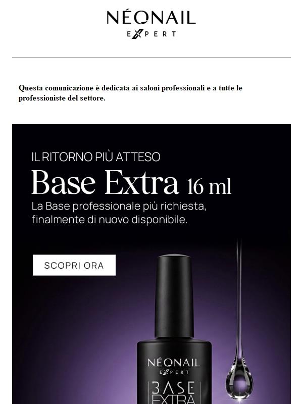 Base Extra 16 ml è di nuovo disponibile