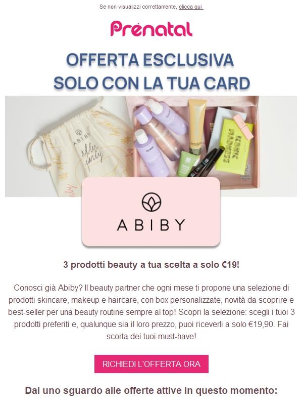 Con Abiby 3 prodotti beauty a soli €19!