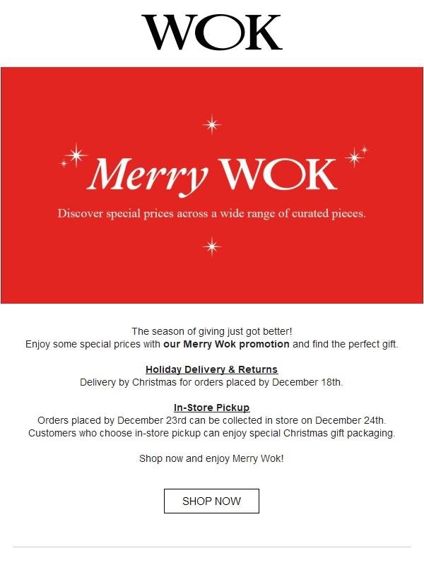 Merry Wok 🎄 Discover our holiday specials!