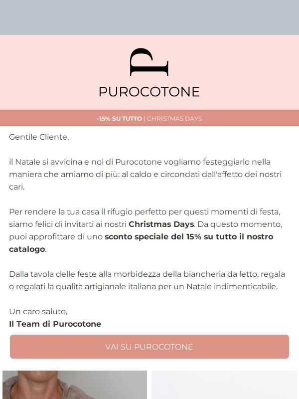 Christmas Days! Approfitta di un -15% su tutto il Catalogo