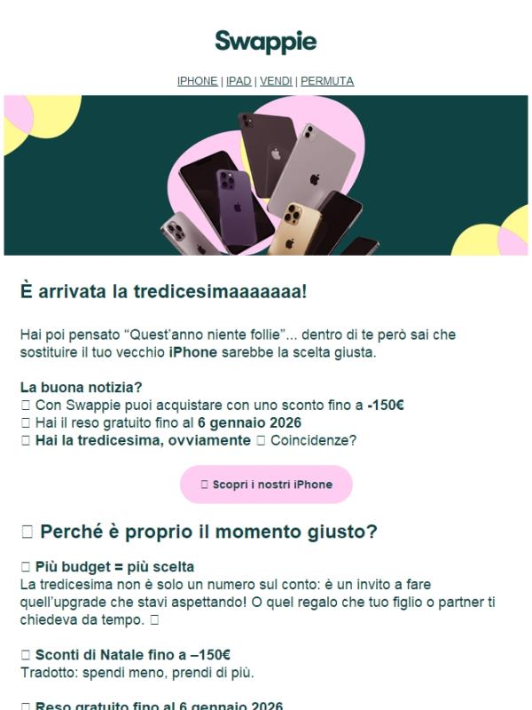 💸 Arrivata la tredicesima? Il tuo nuovo iPhone ti sta chiamando!