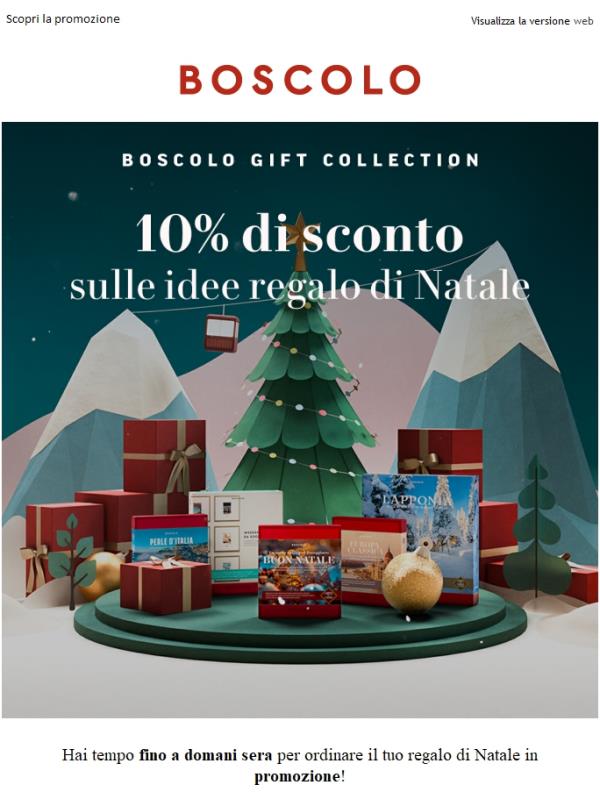 Ultime ore: 10% di sconto sui regali di Natale
