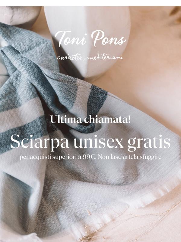 ULTIMA CHIAMATA! Sciarpa unisex IN OMAGGIO, del valore di 29,95 €, per acquisti superiori a 99 €