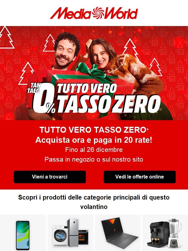 Natale a TASSO ZERO: scegli ora, paga in 20 rate
