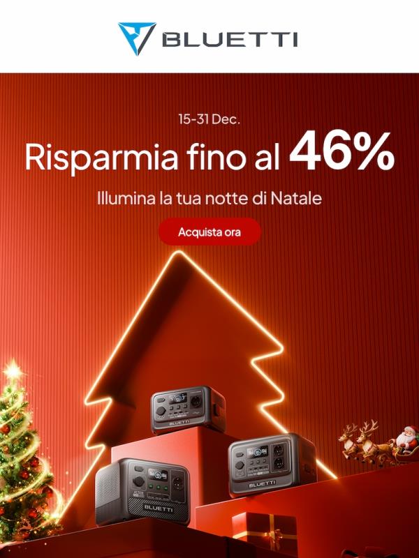 🎄Sono arrivate le offerte natalizie: risparmia fino al 46%!