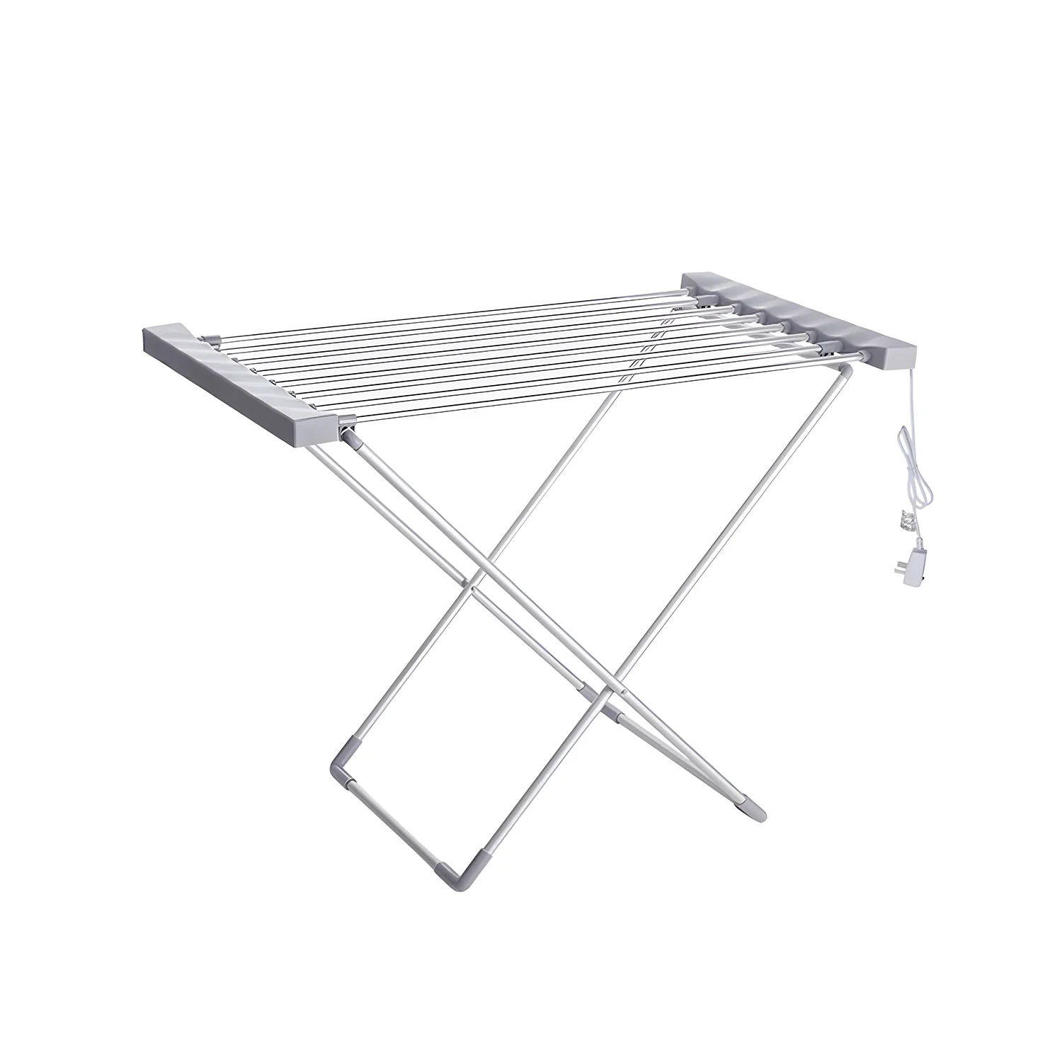 Image of Stendibiancheria Riscaldato in Alluminio – 8 Barre e Design Pieghevole