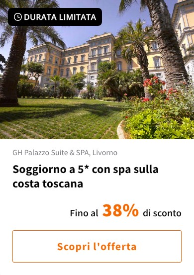 Soggiorno a 5* con spa sulla costa toscana