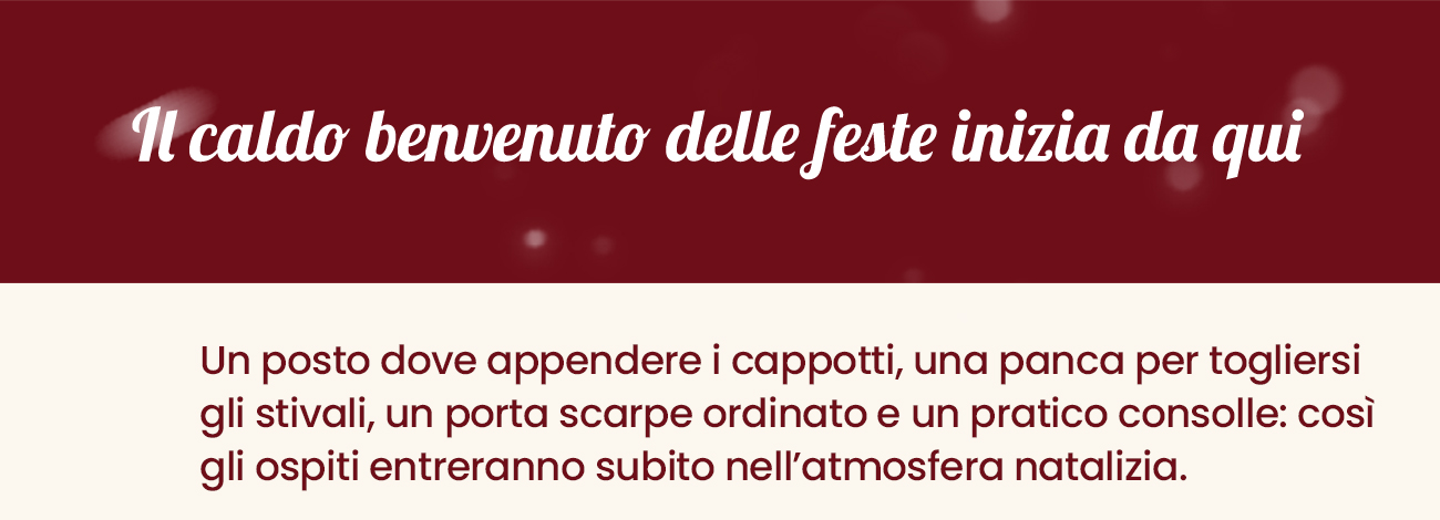 Il caldo benvenuto delle feste inizia da qui