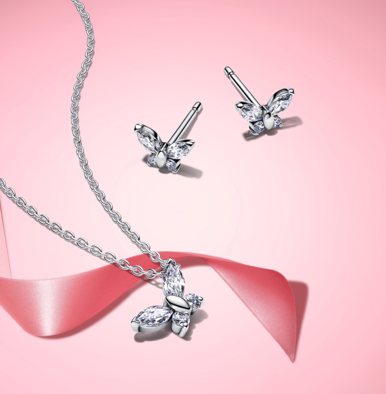 Sparkling Butterfly Jewelry Gift Set