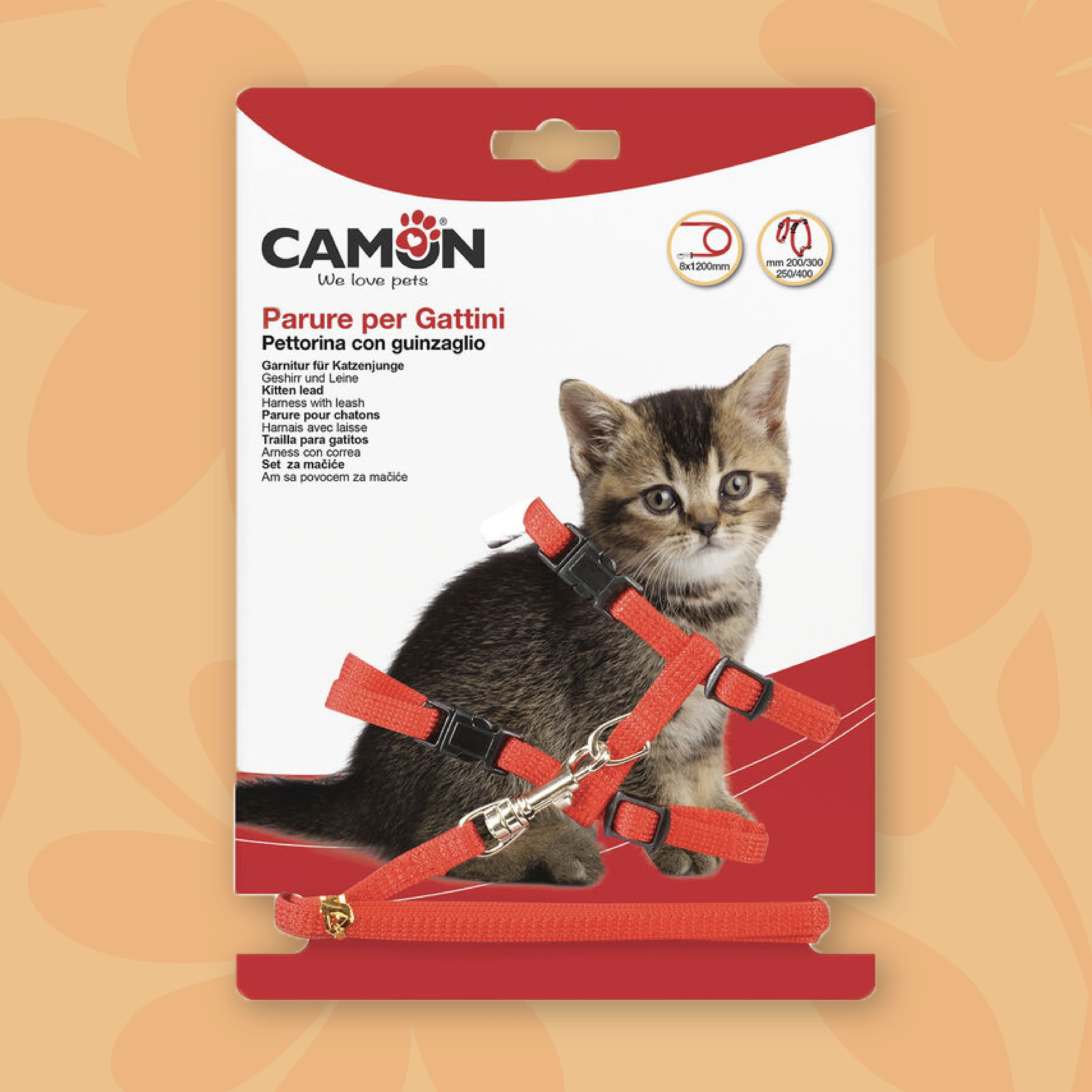 Image of Camon Parure pettorina e guinzaglio per gattini