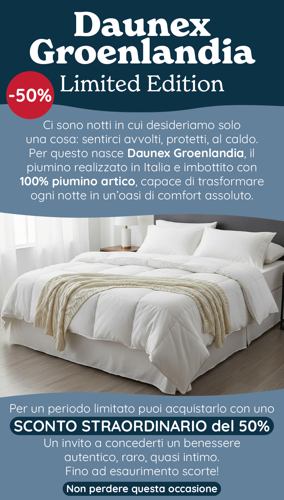 Daunex Groenlandia: il piumino limited edition