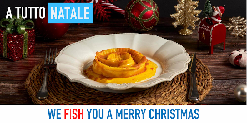 Tagliatella ripiena alle mazzancolle con vino bianco e zafferano