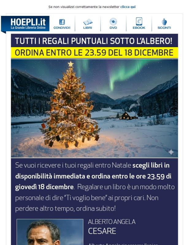Ultimi 2 giorni per i tuoi regali di Natale: non attendere, regala un libro!