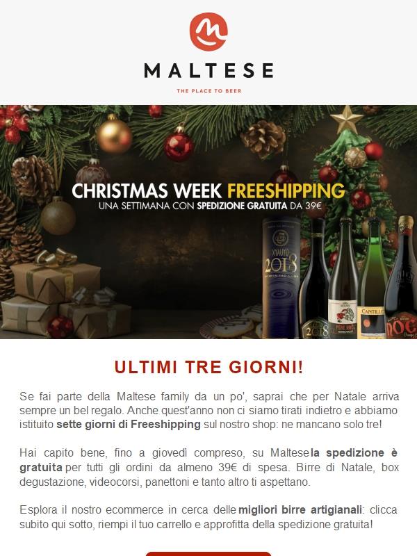 Christmas Week Freeshipping: il nostro regalo di Natale!