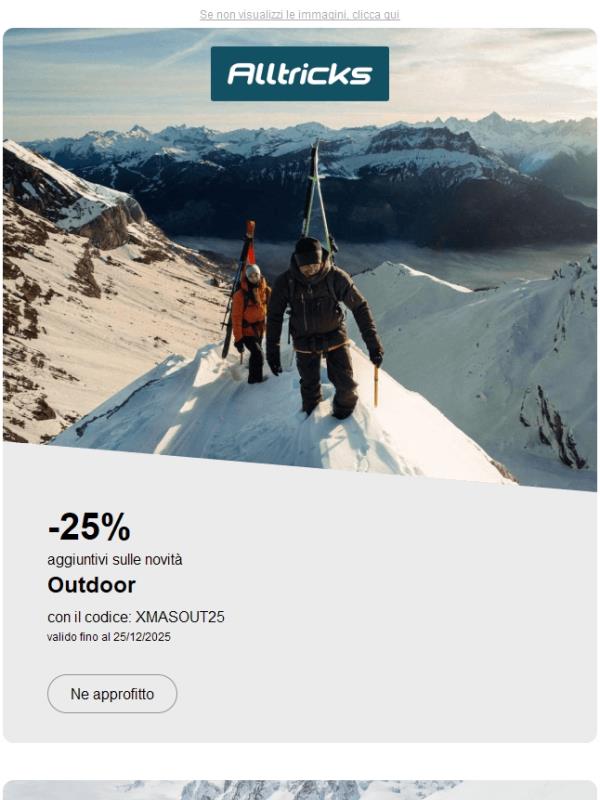 Novità Outdoor: approfitta del -25% 🤩
