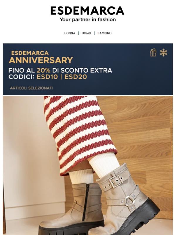 Esdemarca Anniversary: stivali e stivaletti con fino al -20% extra