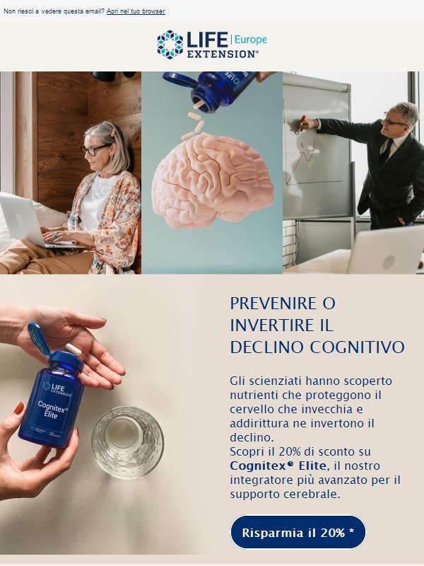 Un cervello più giovane: 9 anni di differenza!