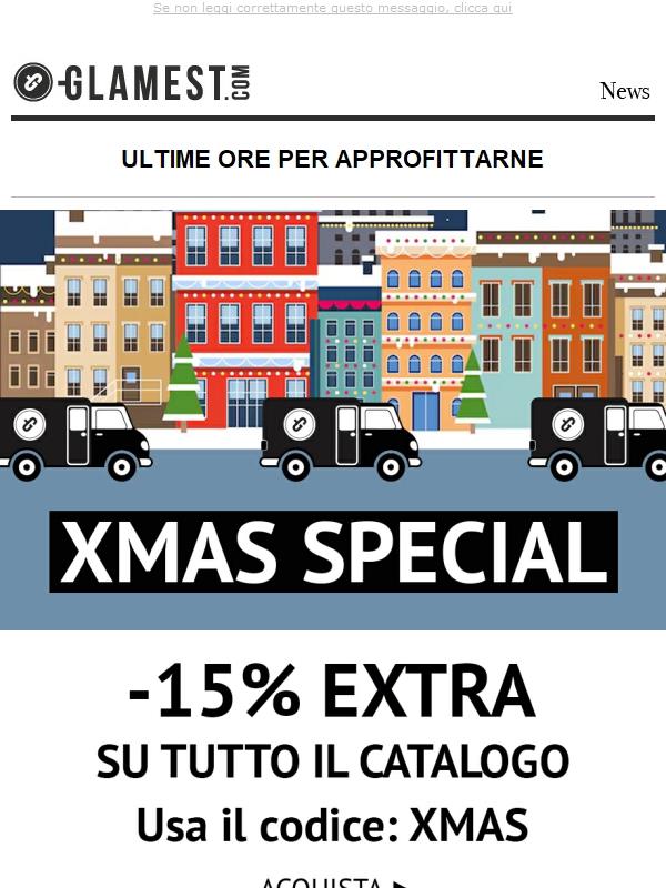 Il -15% EXTRA su tutto termina oggi