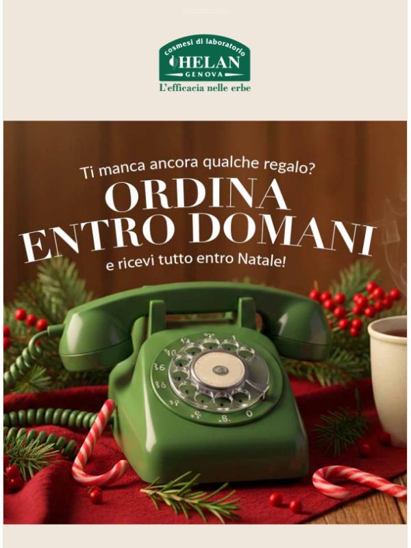 Ultime ore: consegna garantita se ordini ora!