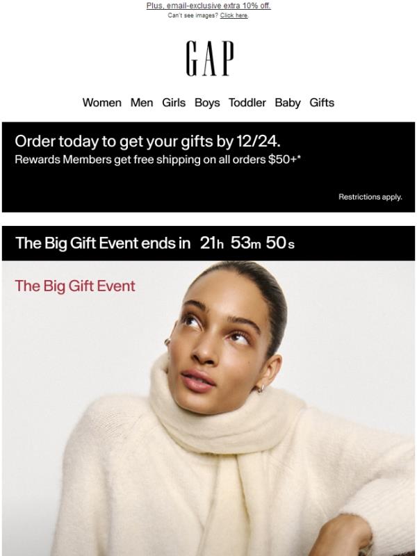 Time's running out for 50% off your holiday order