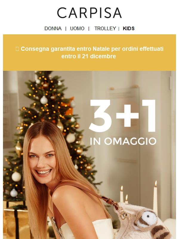 🎁 Promo 3+1: un regalo in più sotto l’albero