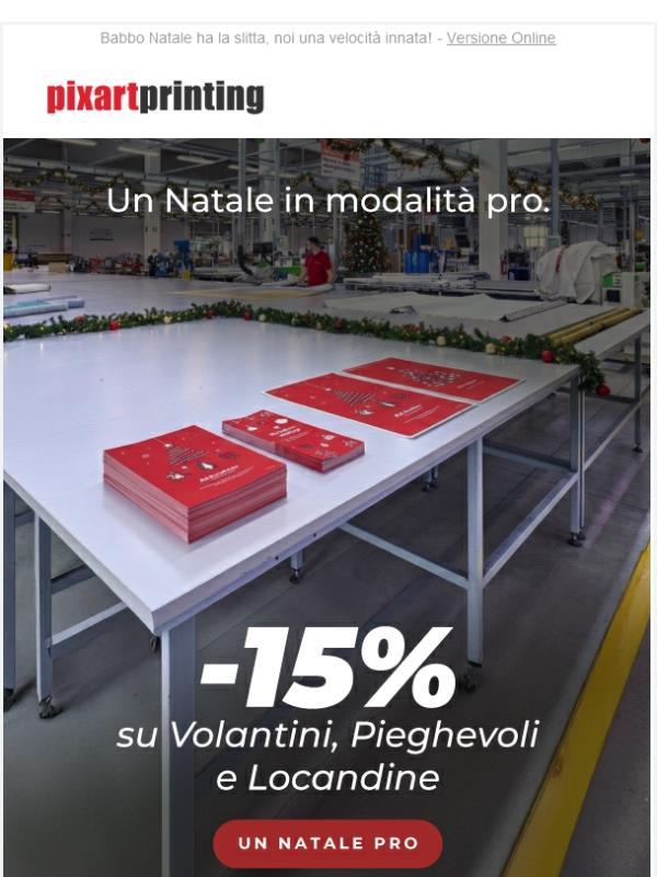 Un Natale pro! -15% su Volantini, Pieghevoli e Locandine