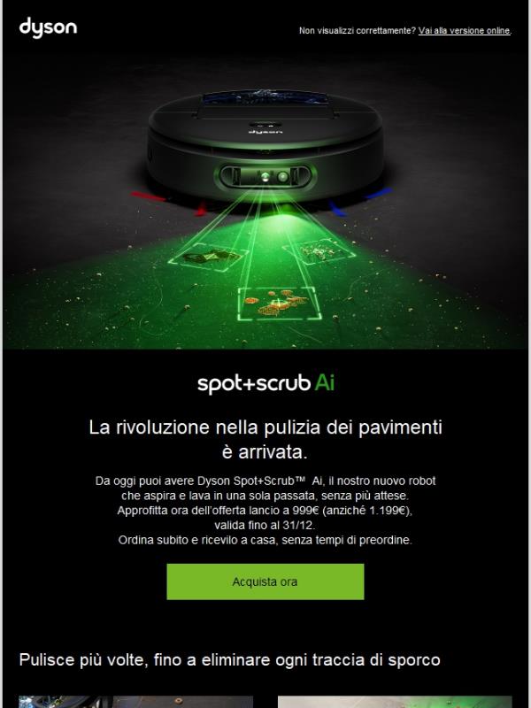 Da oggi Dyson Spot+Scrub™ Ai è disponibile.