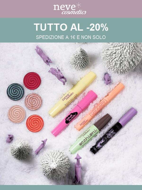 20% su tutto, spedizione a 1€ e omaggi speciali ❄️