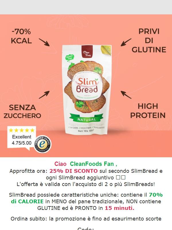 25% di sconto acquistando 2 SlimBread o più 🥖😱