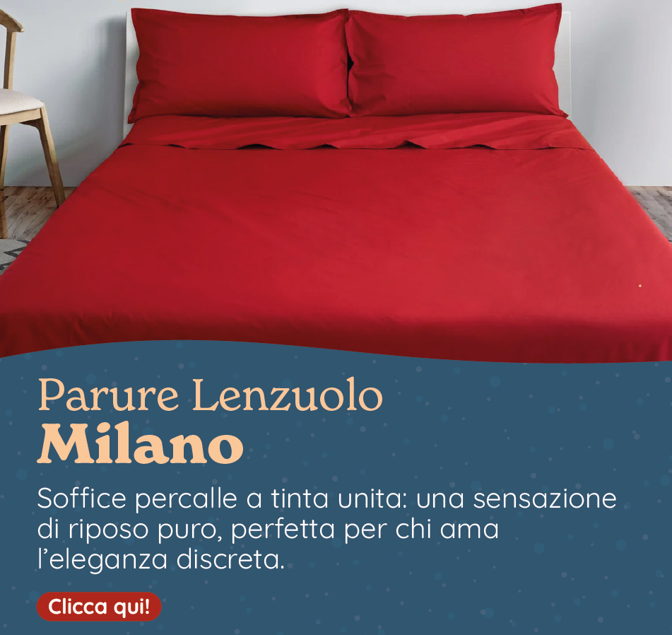 Parure Lenzuolo in Percalle di Cotone 200TC Tinta Unita - Milano