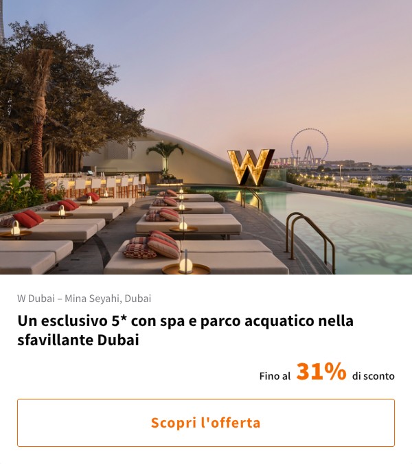 Un esclusivo 5* con spa e parco acquatico nella sfavillante Dubai