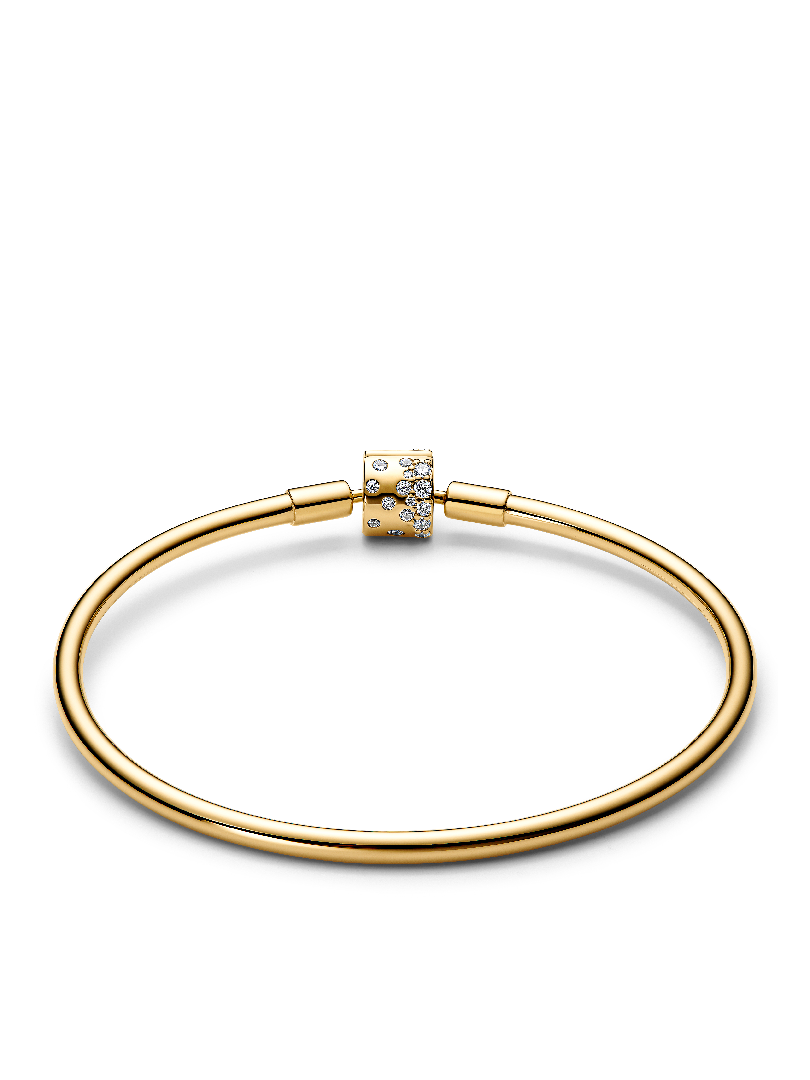 Sparkling Barrel Clasp Bangle
