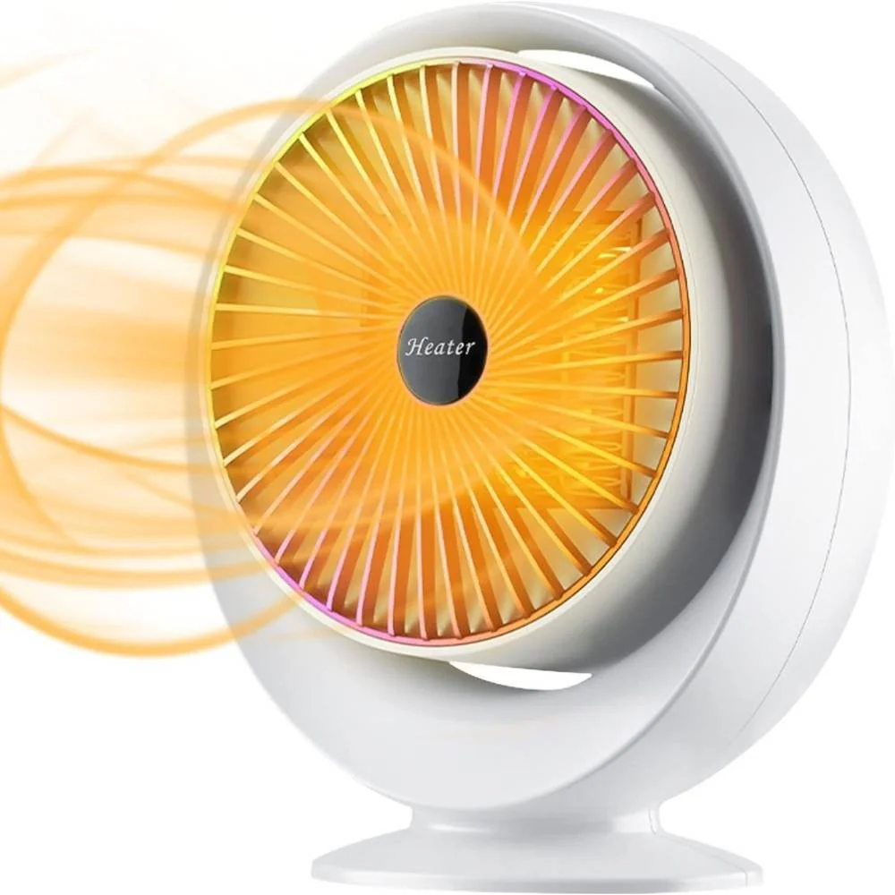 Stufa Elettrica Ventilata Stufetta Basso Consumo Oscillante Termoconvettore 900w