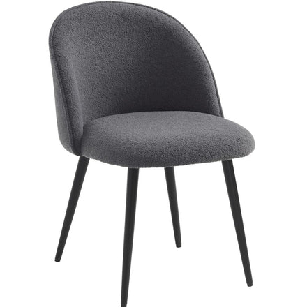 Set 4 Sedia Sala da Pranzo Imbottita Bouclé Poltrona Design Moderno