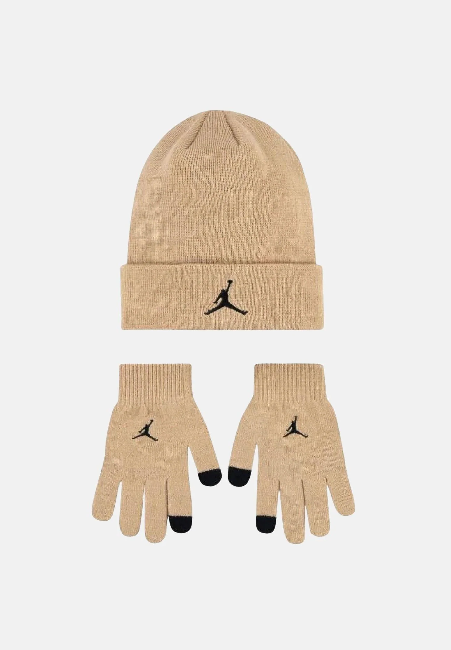 Image of JORDAN Set regalo Essentials composto da berretto e guanti beige per bambino e bambina