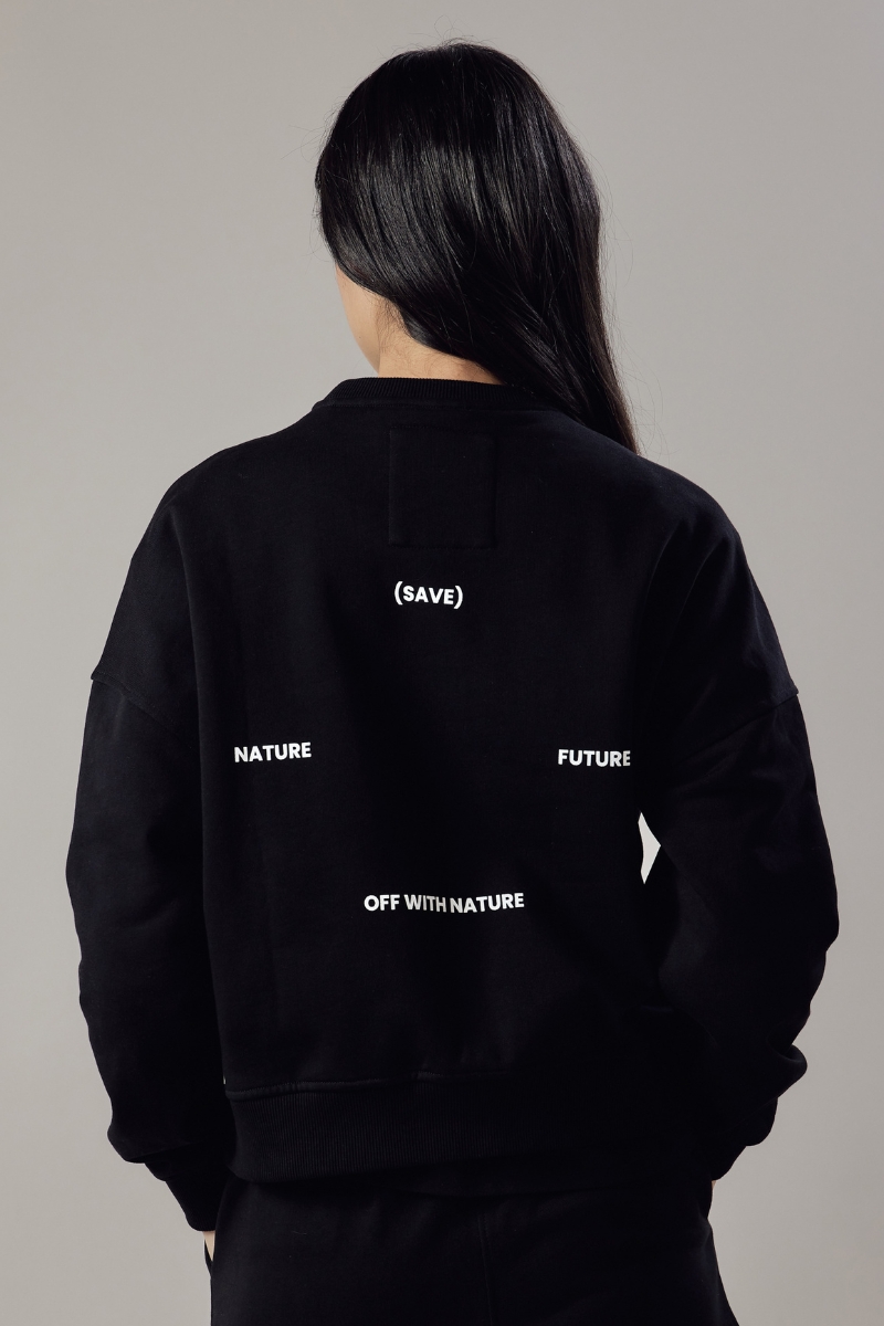 Set Felpa Girocollo + Joggers Loose Fit – Nero