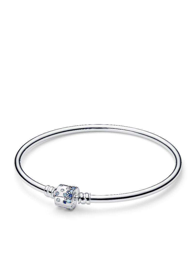 Sparkling Barrel Clasp Bangle