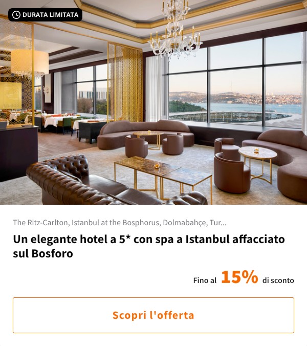Un elegante hotel a 5* con spa a Istanbul affacciato sul Bosforo